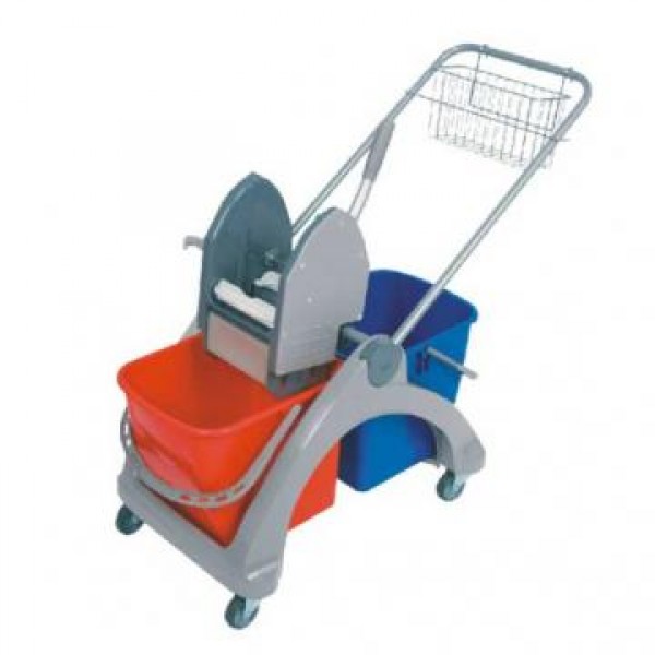 Sistem cu doua galeti de 17L, storcator, suport ustensile